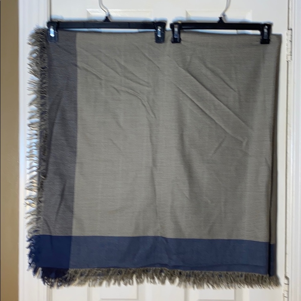 Basile Made in Italy Fringe Blanket Scarf 58” by 54” Cold Office